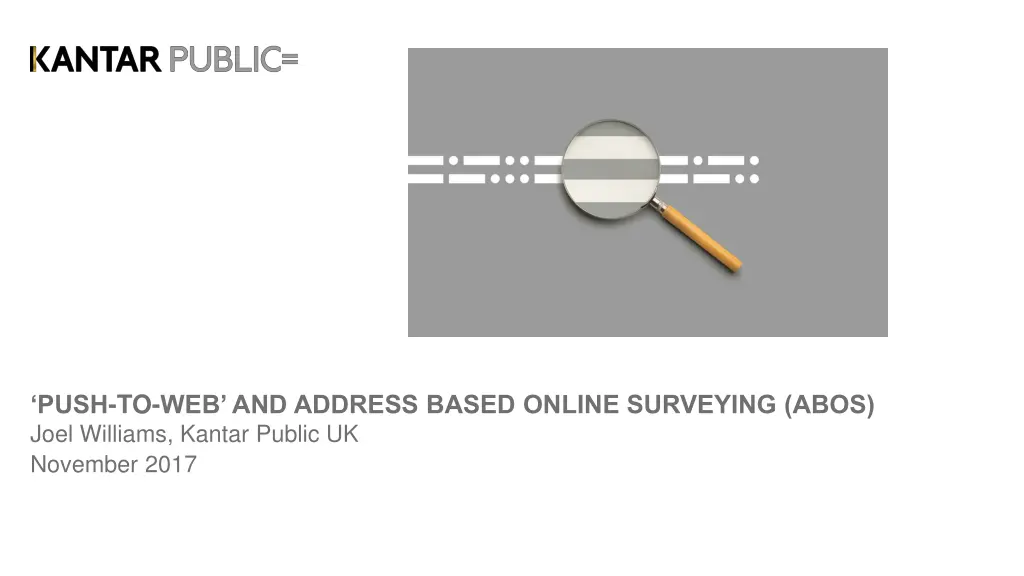 push to web and address based online surveying 1