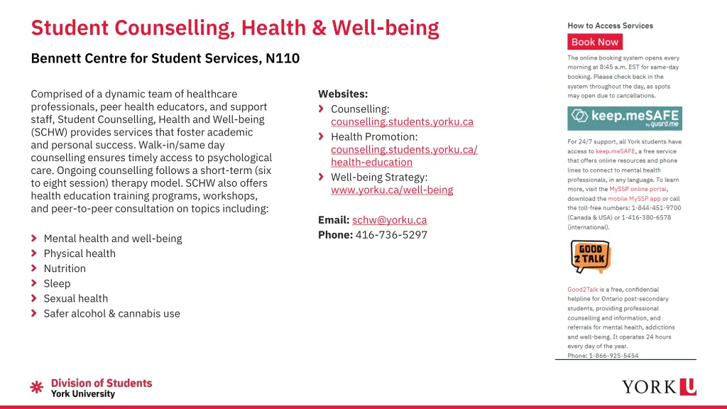 student counselling health well being