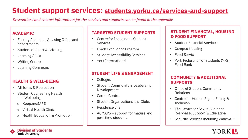 student support services students yorku