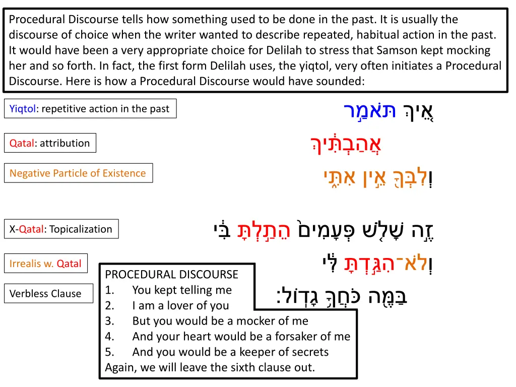 procedural discourse tells how something used