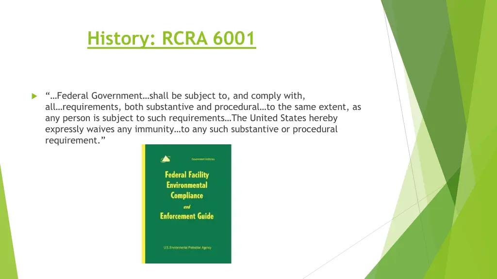 history rcra 6001