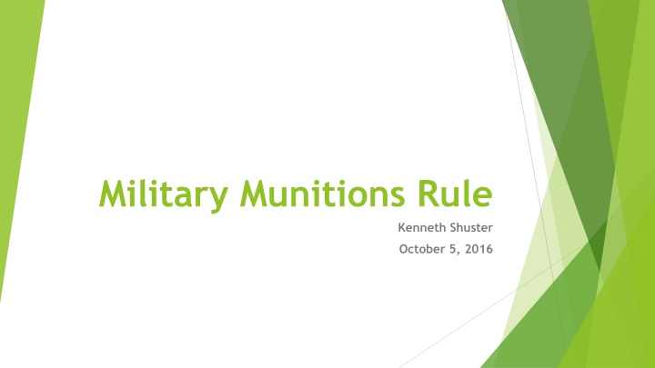 military munitions rule