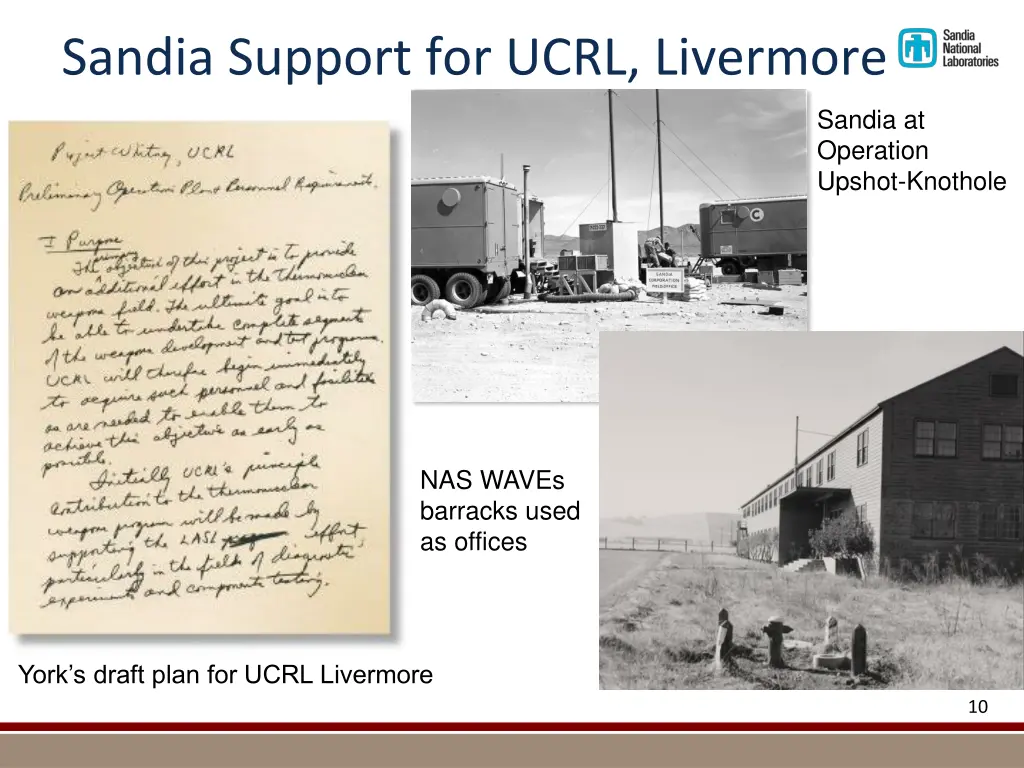 sandia support for ucrl livermore