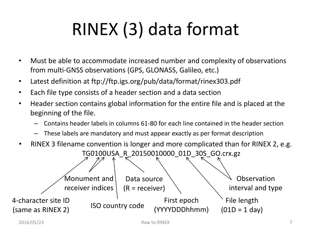 rinex 3 data format