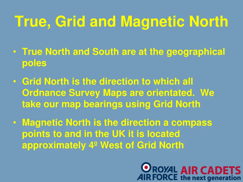 true grid and magnetic north