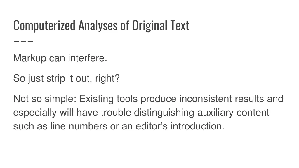 computerized analyses of original text