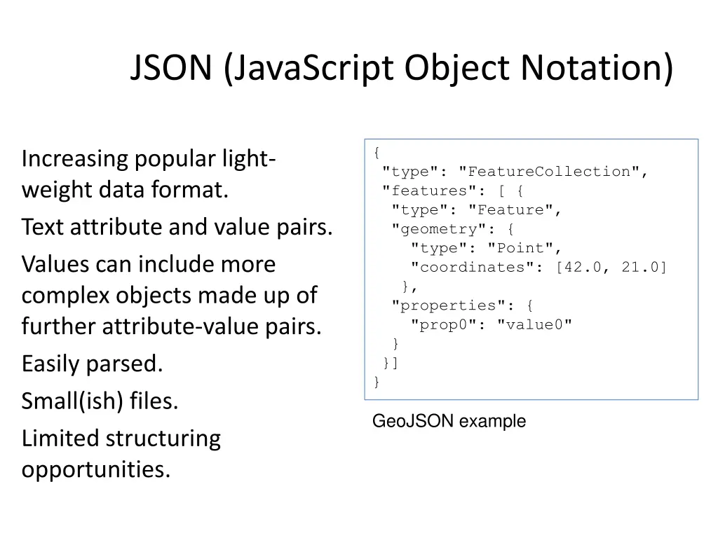 json javascript object notation