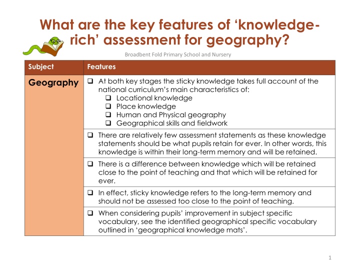 what are the key features of knowledge rich