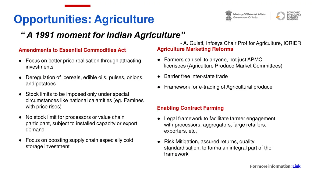 opportunities agriculture