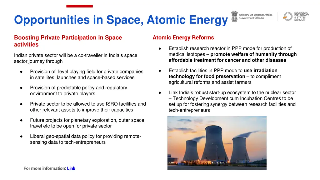 opportunities in space atomic energy