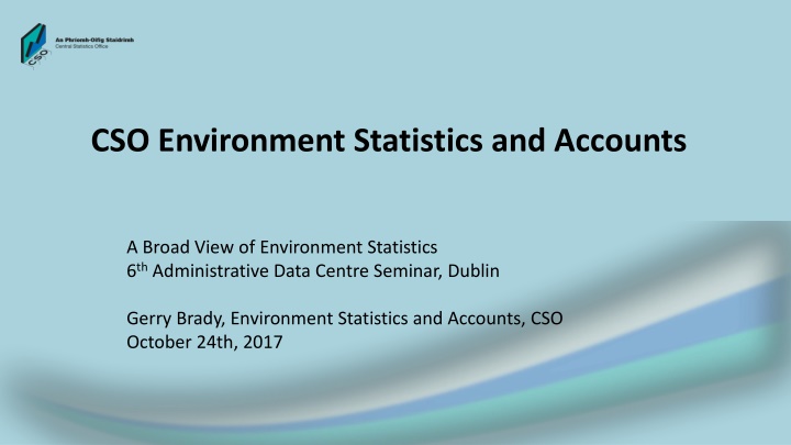 cso environment statistics and accounts