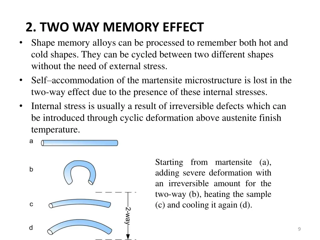 2 two way memory effect shape memory alloys