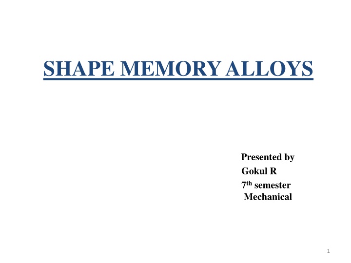 shape memory alloys