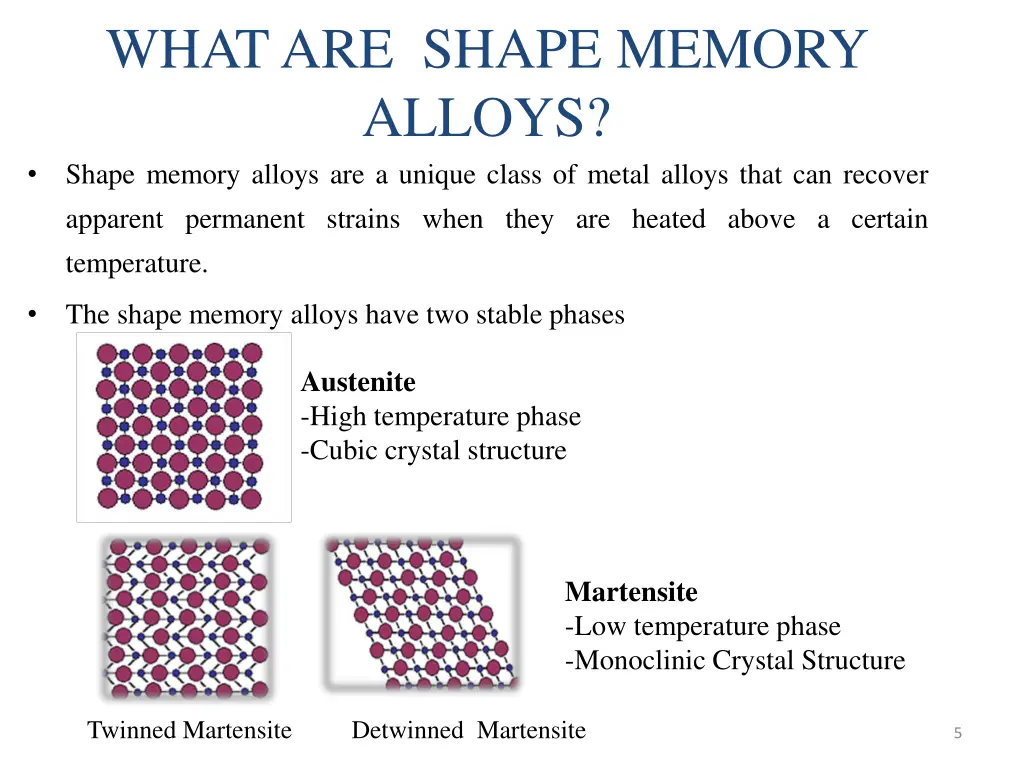 what are shape memory alloys shape memory alloys