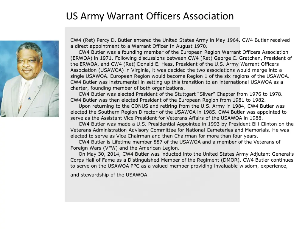 us army warrant officers association 4