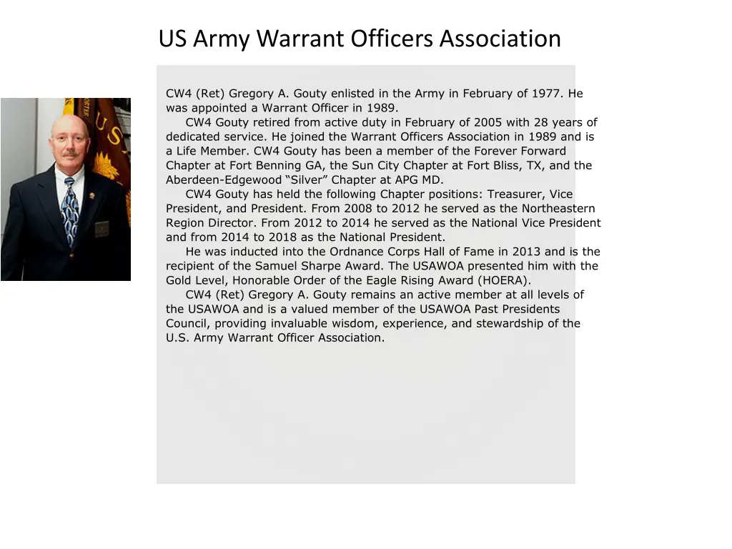 us army warrant officers association 5