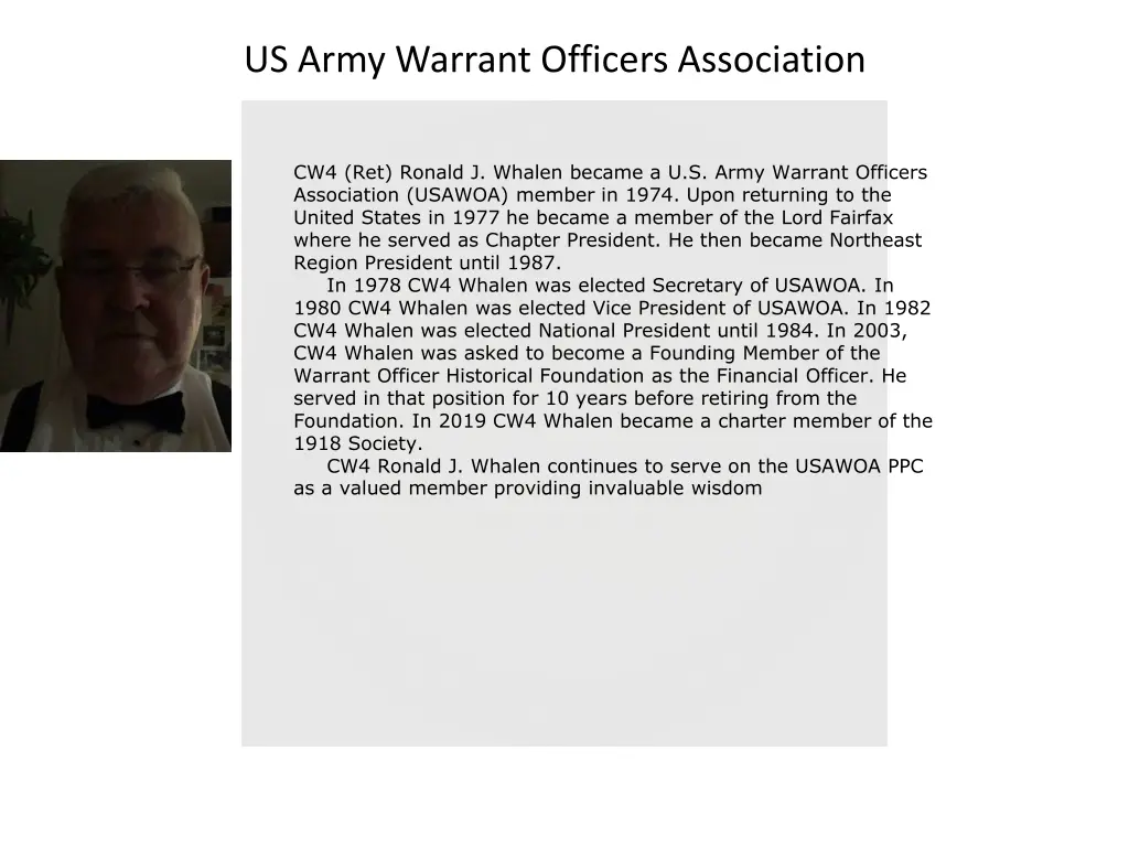 us army warrant officers association 9