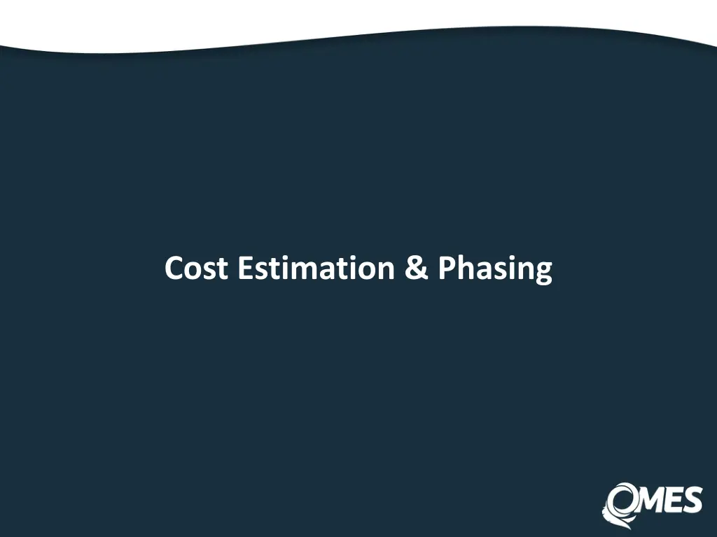 cost estimation phasing