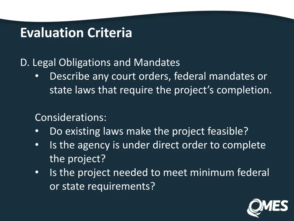 evaluation criteria 3