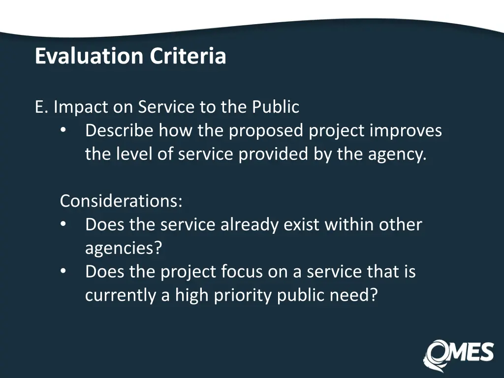 evaluation criteria 4