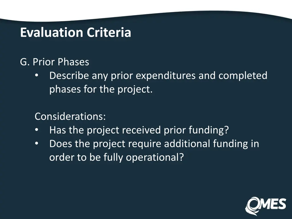 evaluation criteria 6