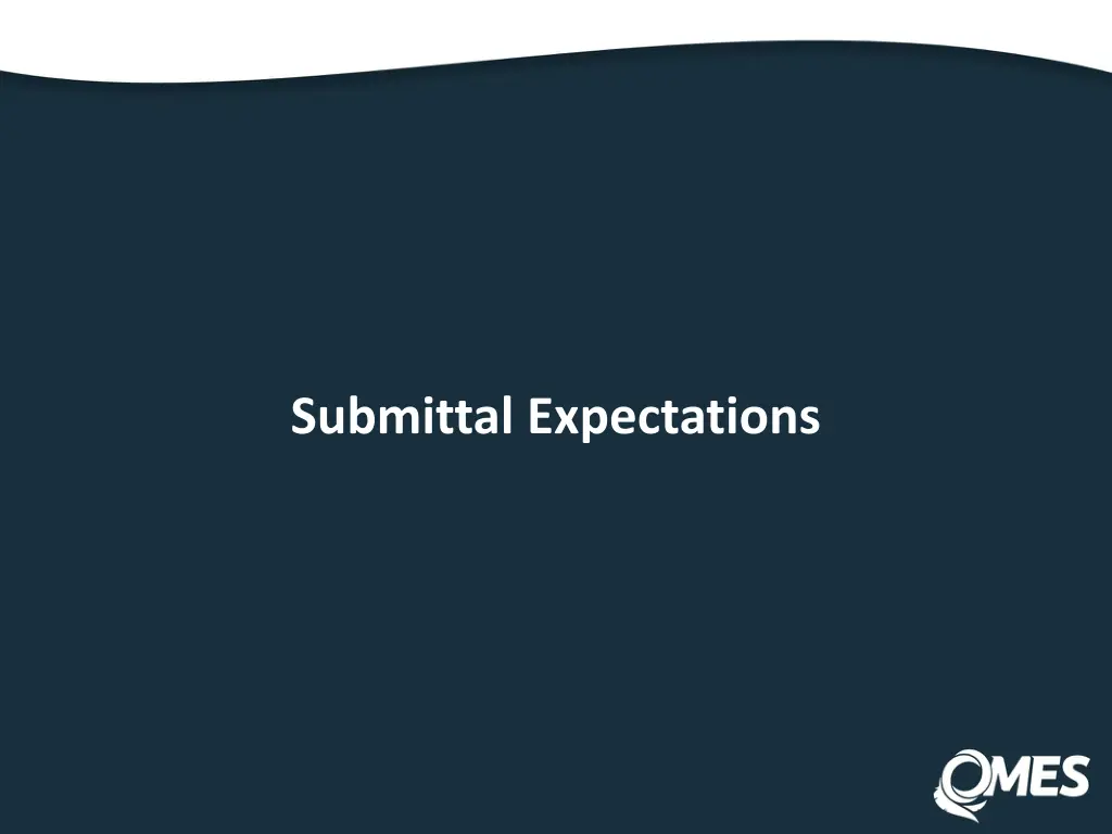 submittal expectations