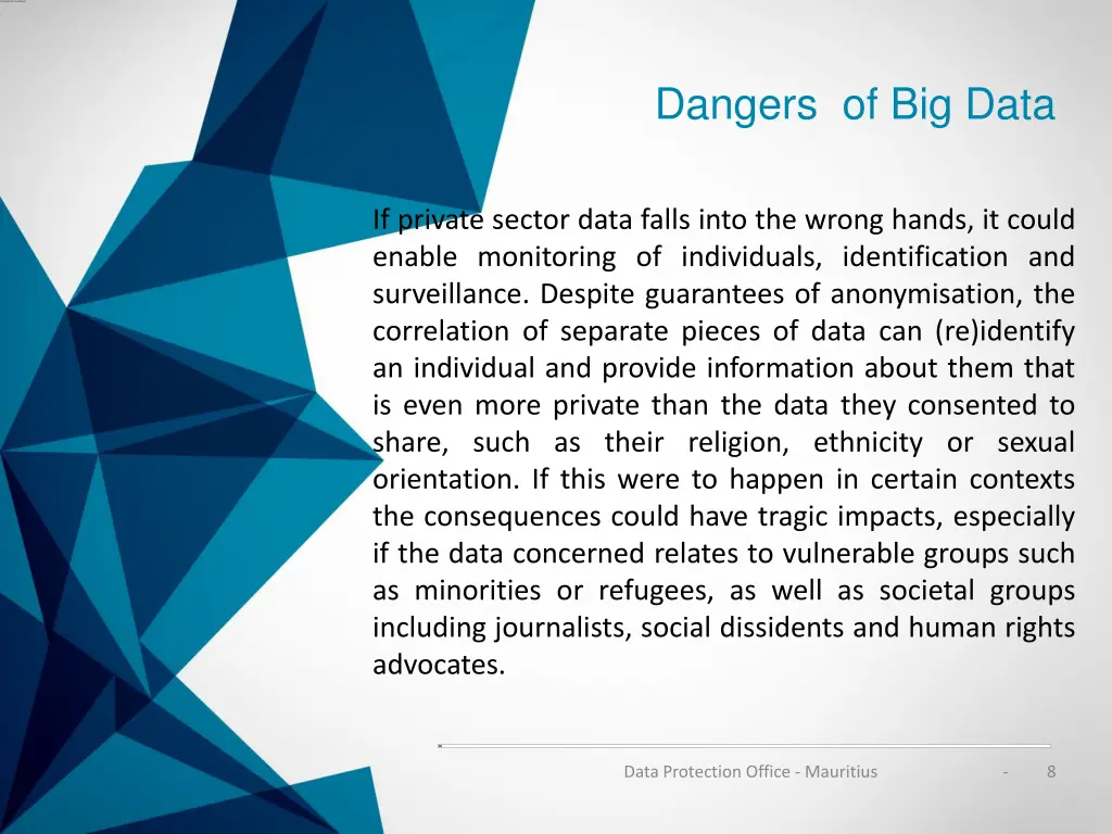 dangers of big data 1