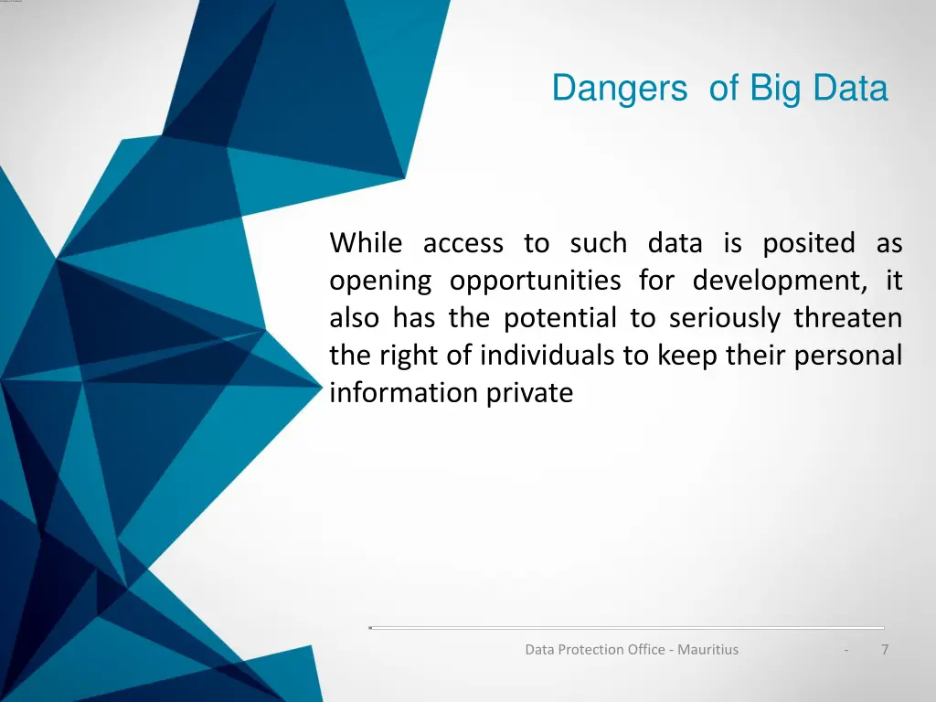 dangers of big data