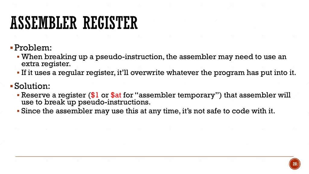 assembler register