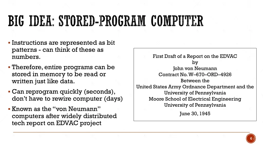 big idea stored program computer