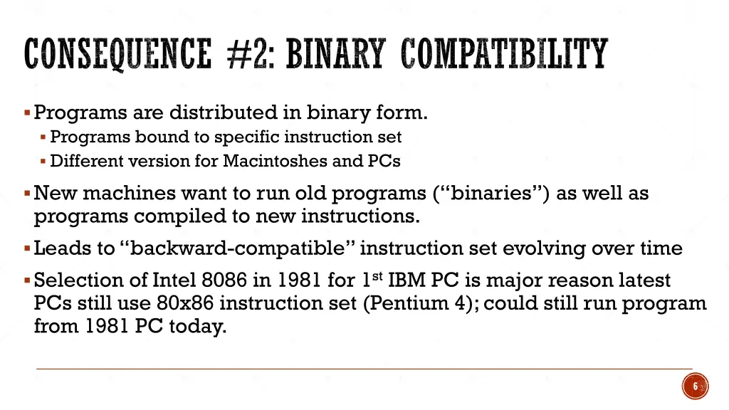 consequence 2 binary compatibility