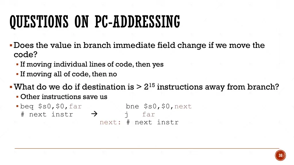 questions on pc addressing