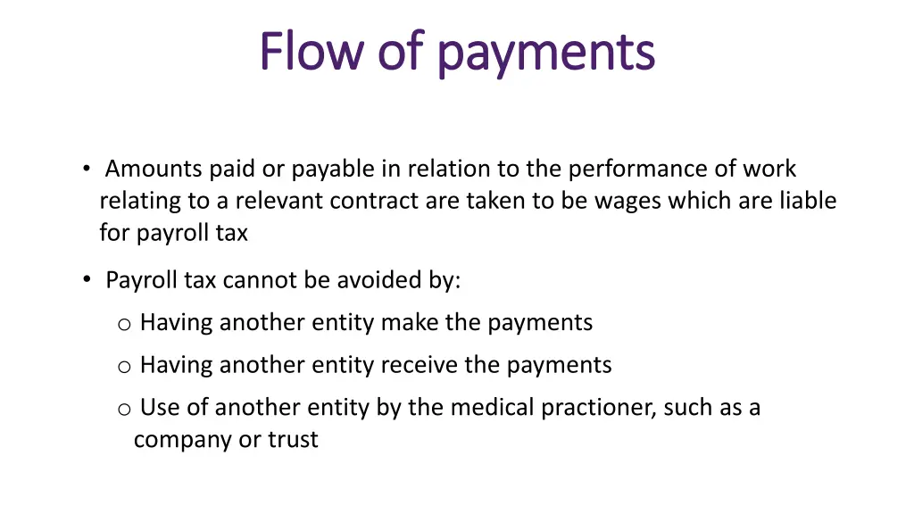 flow of payments flow of payments