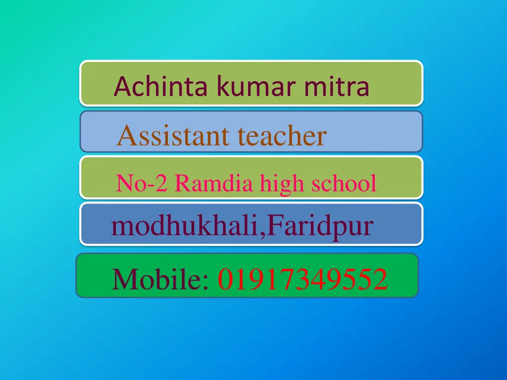 achinta kumar mitra assistant teacher