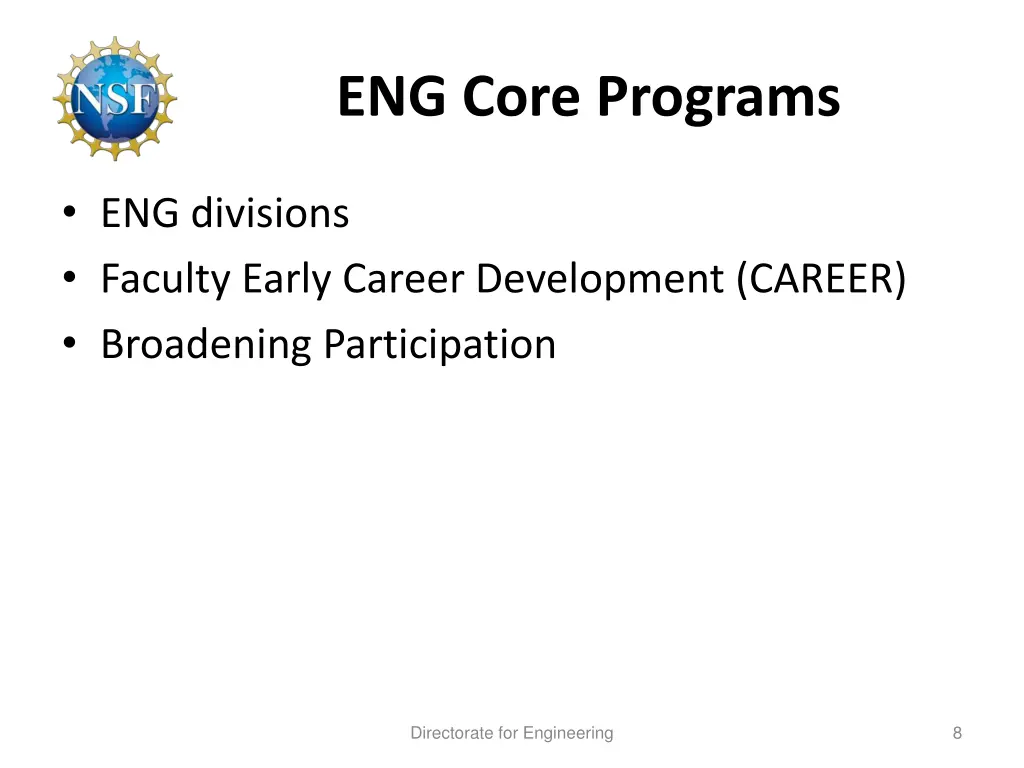 eng core programs