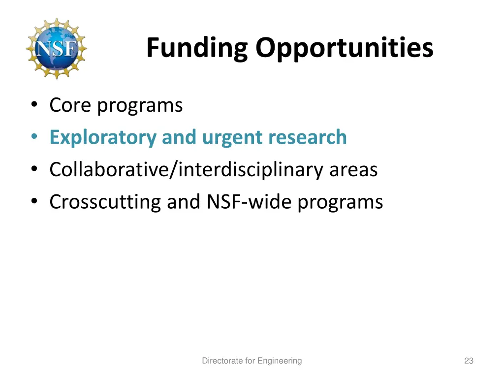 funding opportunities 1