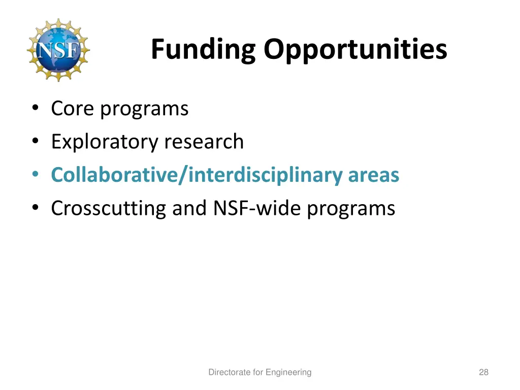 funding opportunities 2