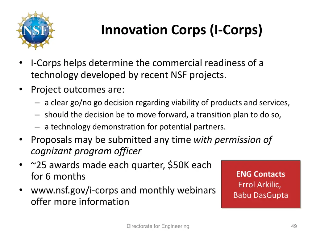 innovation corps i corps