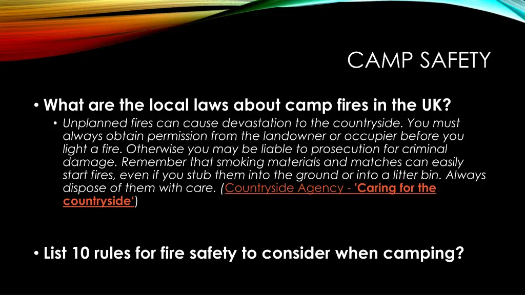 camp safety