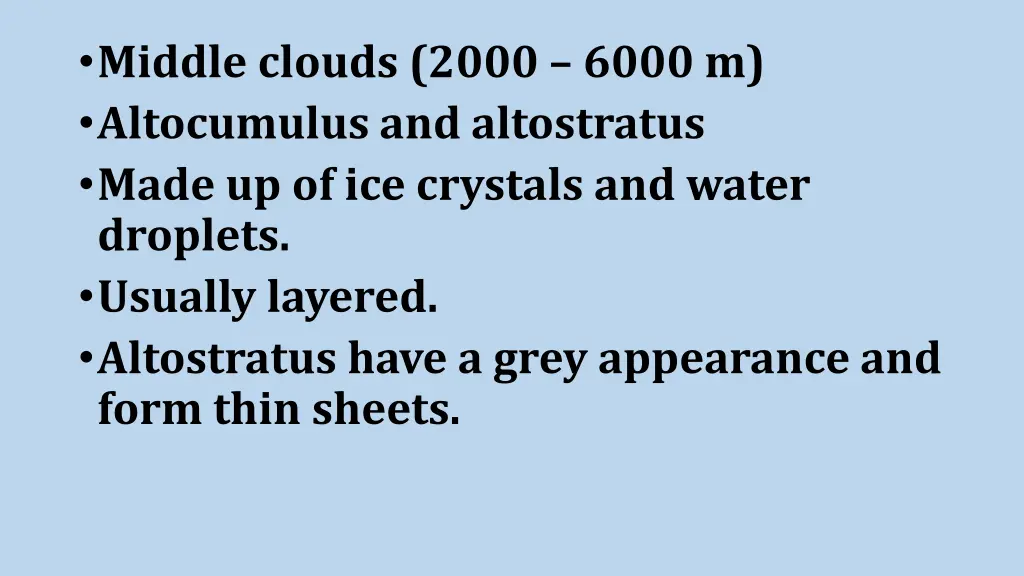 middle clouds 2000 6000 m altocumulus
