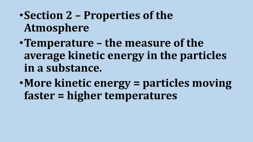 section 2 properties of the atmosphere