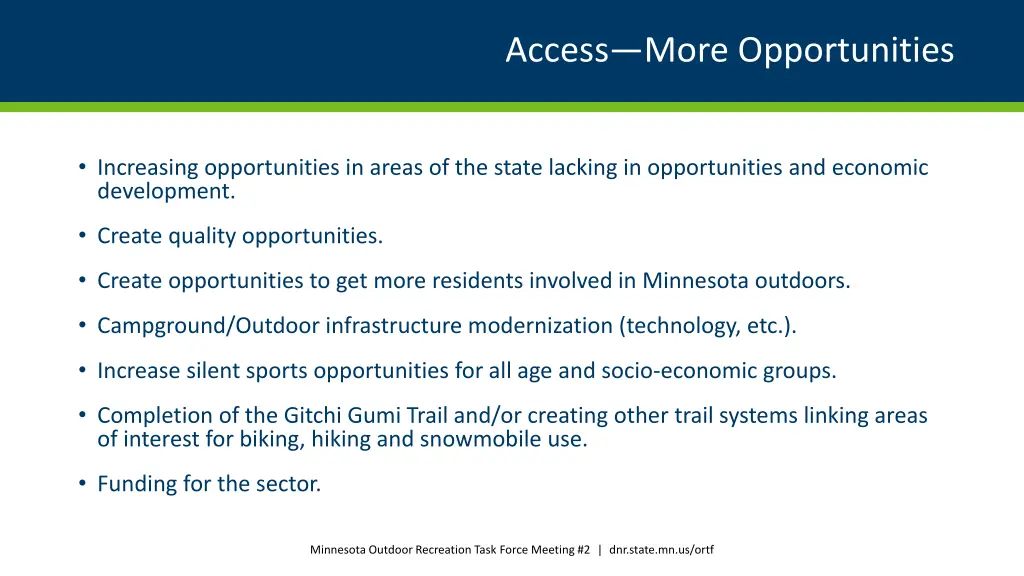 access more opportunities