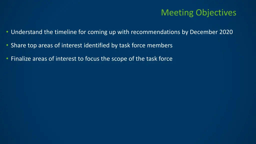 meeting objectives