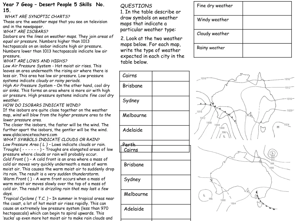 year 7 geog desert people 5 skills no 15 what