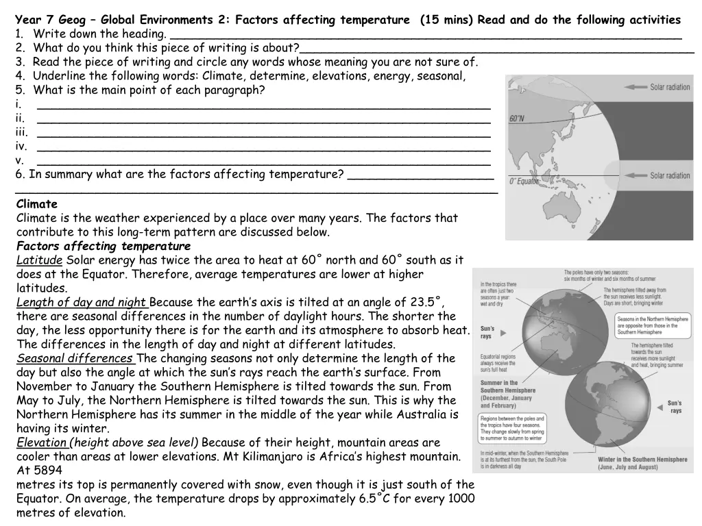 year 7 geog global environments 2 factors