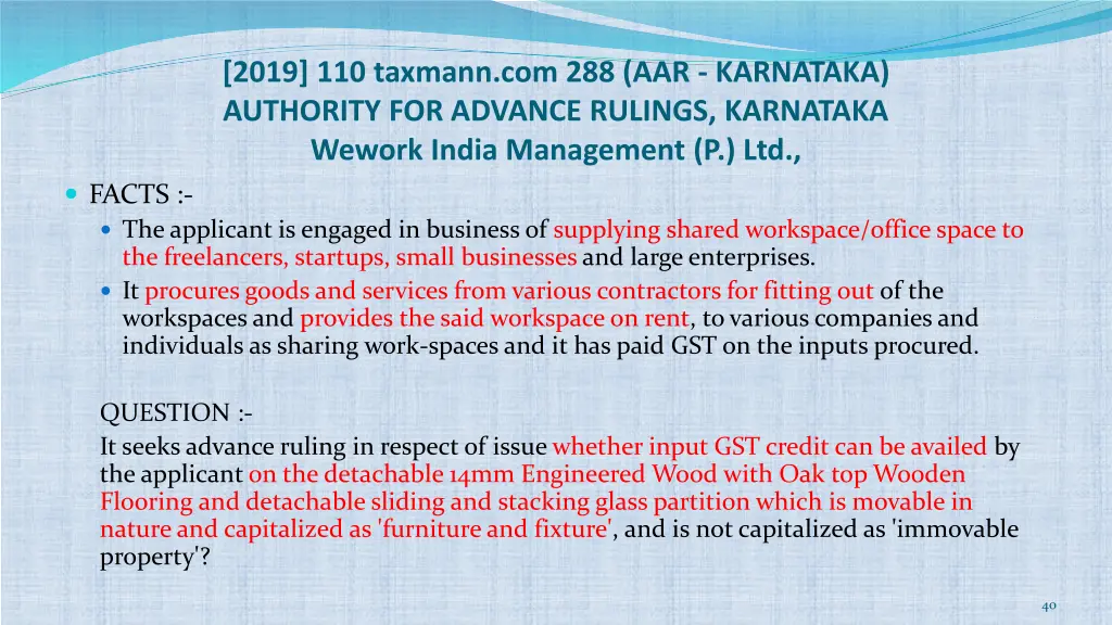 2019 110 taxmann com 288 aar karnataka authority