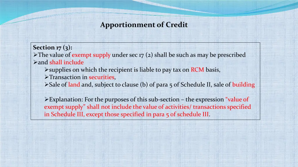 apportionment of credit 1