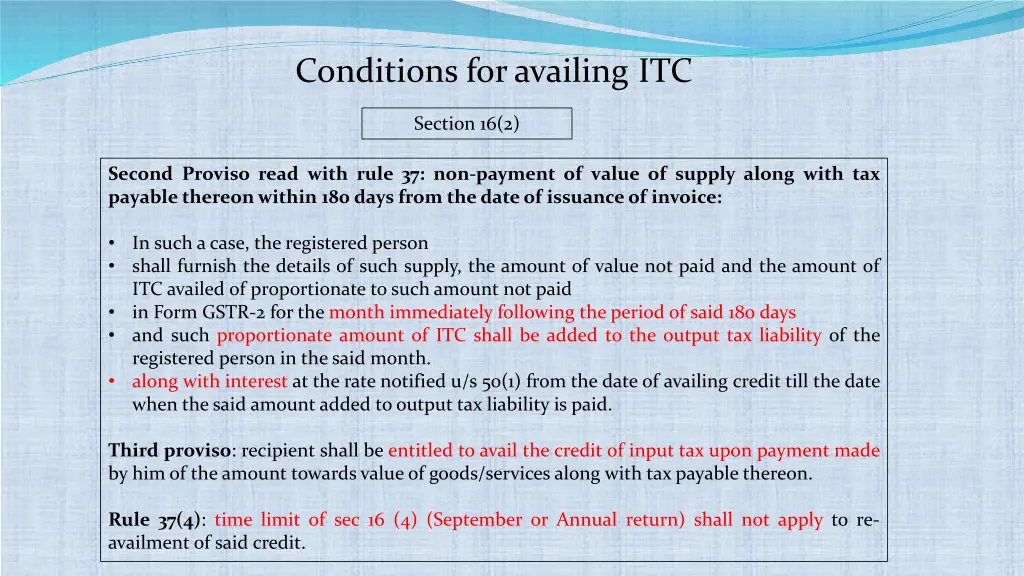 conditions for availing itc 1