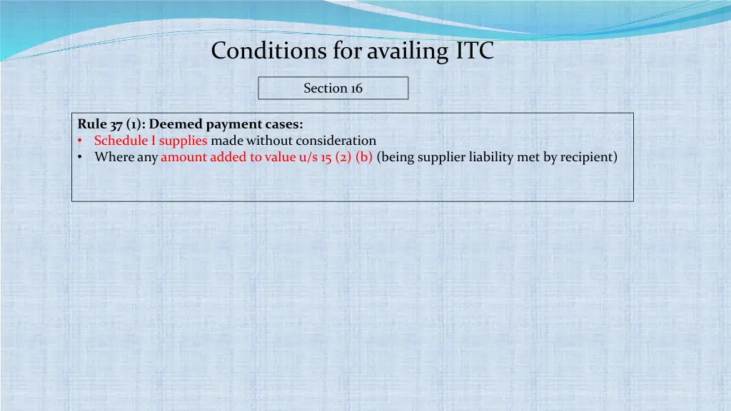 conditions for availing itc 2