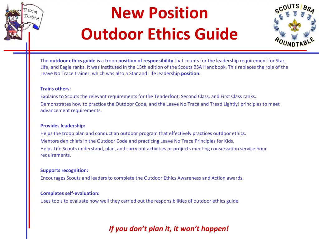 new position outdoor ethics guide